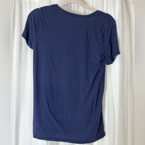 Aerie Deep Blue V-Neck Short Sleeve Tee - Picture 2 of 3
